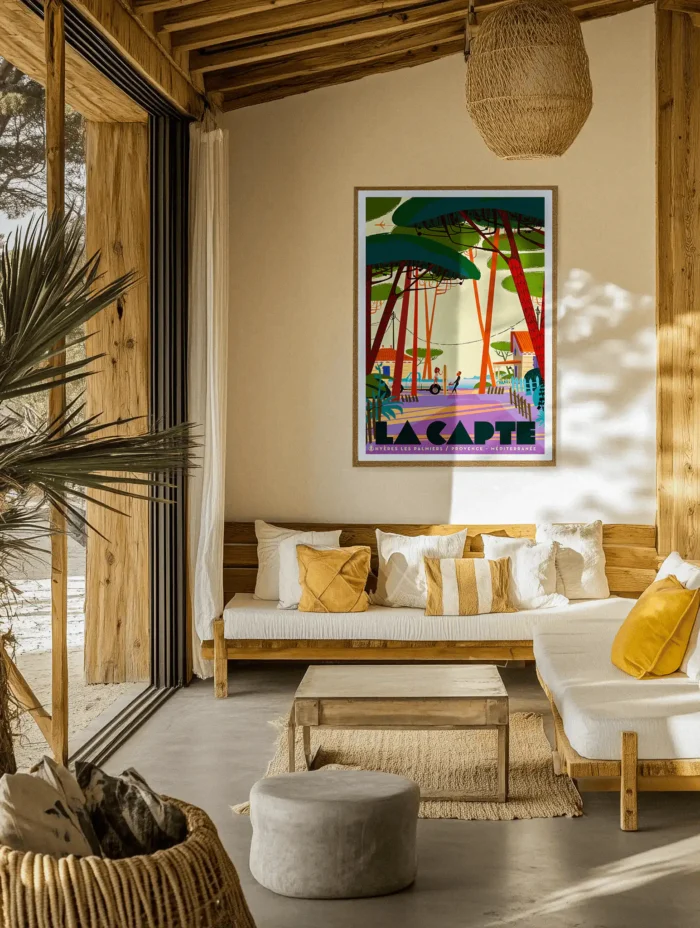 427_site Affiche La Capte surf Monsieur Z . Décoration d'intérieur, Chalet Tableau, Œuvre d'art, Design, Affiche, Fine Art, Poster, Déco. Monsieur Z Illustration