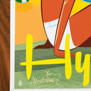 Affiche hyères Signée Monsieur Z, Tirage d'art,