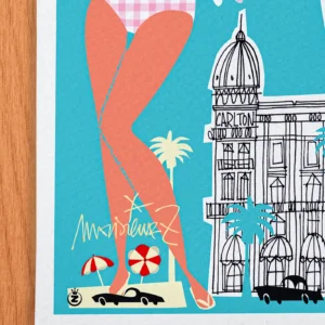 Affiche nice Signée Monsieur Z, Tirage d'art,
