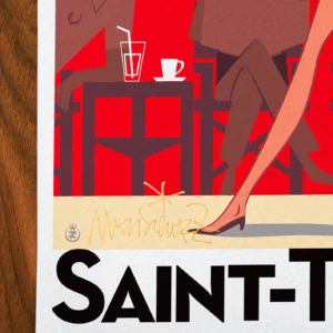 Affiche saint-tropez Signée Monsieur Z, Tirage d'art,