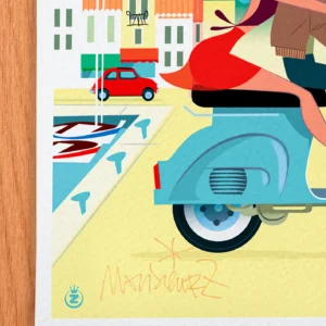 Affiche Cassis Signée Monsieur Z, Tirage d'art,
