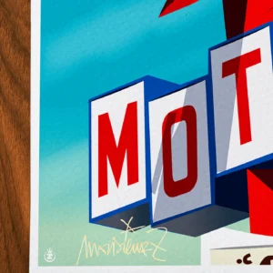 Affiche motel Signée Monsieur Z, Tirage d'art,