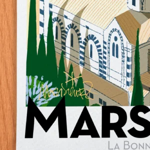 Affiche Marseille Signée Monsieur Z, Tirage d'art,