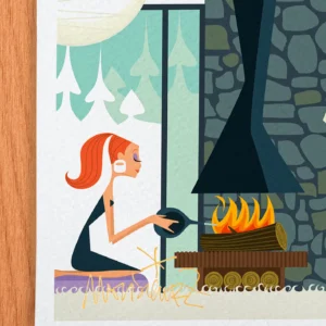 Affiche chalet Signée Monsieur Z, Tirage d'art,