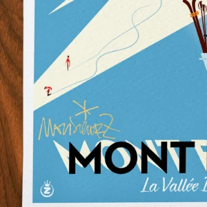 Affiche mont blanc Signée Monsieur Z, Tirage d'art,