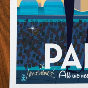 Affiche paris Signée Monsieur Z, Tirage d'art,