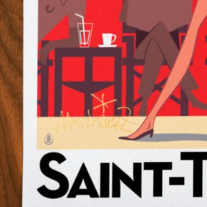 Affiche Saint-tropez Signée Monsieur Z, Tirage d'art,