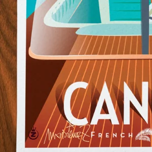 Affiche cannes Signée Monsieur Z, Tirage d'art,
