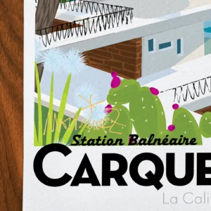 Affiche carqueiranne Signée Monsieur Z, Tirage d'art,
