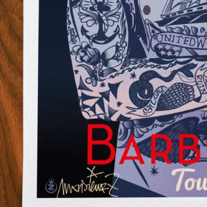 Affiche barber club toulon Signée Monsieur Z, Tirage d'art,
