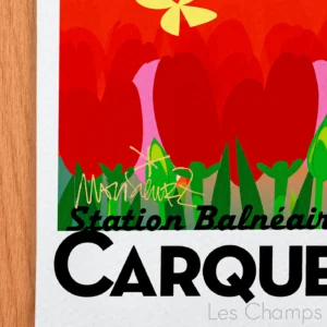 Affiche carqueiranne Signée Monsieur Z, Tirage d'art,