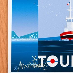 Affiche toulon Signée Monsieur Z, Tirage d'art,