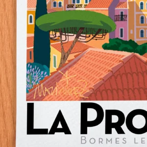 Affiche Côte d'azur Signée Monsieur Z, Tirage d'art,