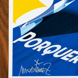 Affiche Côte d'azur Signée Monsieur Z, Tirage d'art,