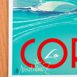 Affiche Côte d'azur Signée Monsieur Z, Tirage d'art,