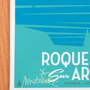 Affiche Côte d'azur Signée Monsieur Z, Tirage d'art,
