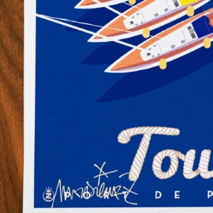 Affiche Côte d'azur Signée Monsieur Z, Tirage d'art,