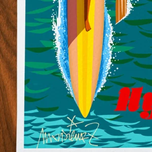 Affiche Côte d'azur Signée Monsieur Z, Tirage d'art,
