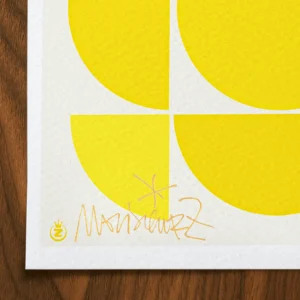 Affiche abstrait soleil Signée Monsieur Z, Tirage d'art,