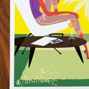 Affiche figuières Signée Monsieur Z, Tirage d'art,