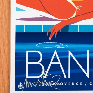 Affiche côte d'azur Signée Monsieur Z, Tirage d'art,