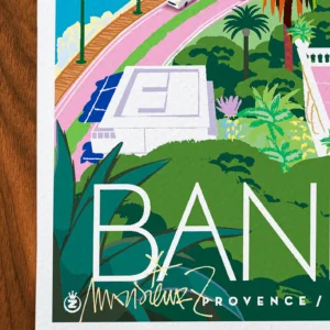Affiche côte d'azur Signée Monsieur Z, Tirage d'art,