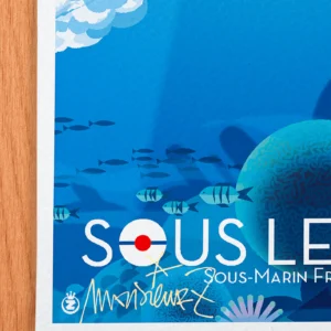Affiche Sous marins Signée Monsieur Z, Tirage d'art,