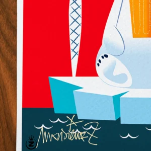 Affiche montagne Signée Monsieur Z, Tirage d'art,