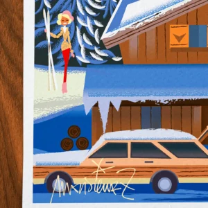 Affiche montagne Signée Monsieur Z, Tirage d'art,