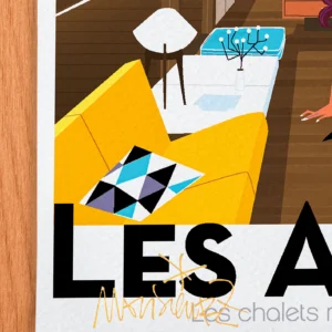 Affiche montagne Signée Monsieur Z, Tirage d'art,