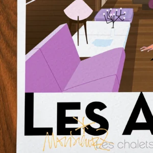 Affiche montagne Signée Monsieur Z, Tirage d'art,