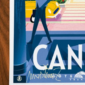 Affiche Cannes Signée Monsieur Z, Tirage d'art,