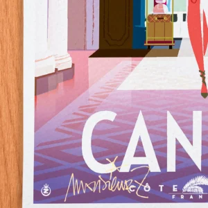Affiche Cannes Signée Monsieur Z, Tirage d'art,