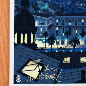 Affiche Cannes Signée Monsieur Z, Tirage d'art,