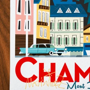 Affiche montagne Signée Monsieur Z, Tirage d'art,