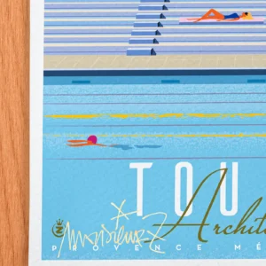 Affiche toulon Signée Monsieur Z, Tirage d'art,