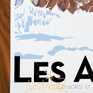 Affiche montagne Signée Monsieur Z, Tirage d'art,