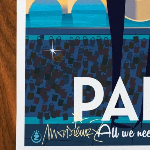 Affiche Paris Signée Monsieur Z, Tirage d'art,