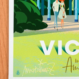 Affiche vichy Signée Monsieur Z, Tirage d'art,