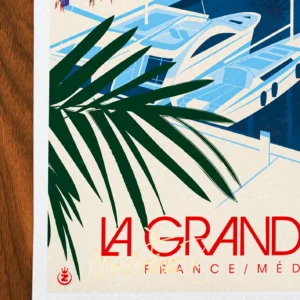 Affiche la grande motte Signée Monsieur Z, Tirage d'art,