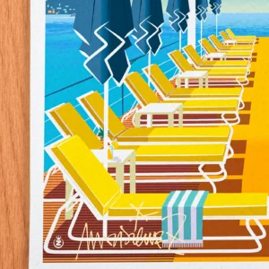 Affiche cannes Signée Monsieur Z, Tirage d'art,