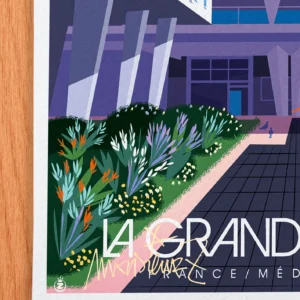 Affiche la grande motte Signée Monsieur Z, Tirage d'art,