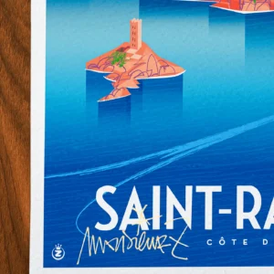 Affiche Saint raphael Signée Monsieur Z, Tirage d'art,