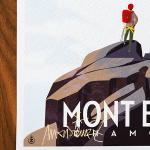 Affiche Mont Blanc Montagne Signée Monsieur Z, Tirage d'art,
