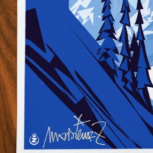 Affiche Montagne Signée Monsieur Z, Tirage d'art,