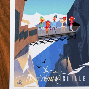 Affiche Montagne Signée Monsieur Z, Tirage d'art,