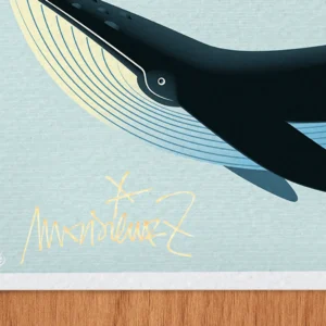 Affiche Baleine Signée Monsieur Z, Tirage d'art,