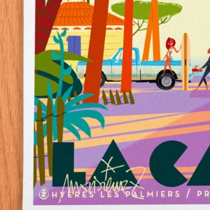 Affiche La Capte Hyères Signée Monsieur Z, Tirage d'art,