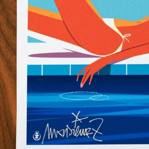Affiche Bandol Hôtel Signée Monsieur Z, Tirage d'art,