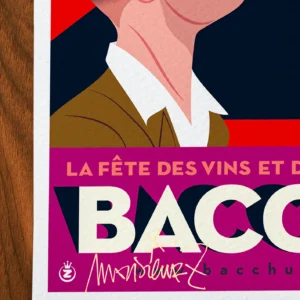 Affiche Bacchus Signée Monsieur Z, Tirage d'art,